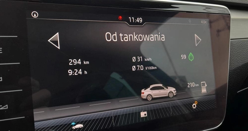 Skoda Superb cena 89900 przebieg: 106299, rok produkcji 2019 z Nekla małe 352